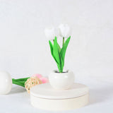 Hjemix | Moderne Kreativ Simulering Tulipan Peony LED Nattlys Bordlampe