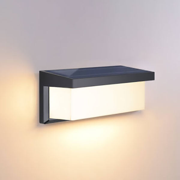 Hjemix | Moderne Minimalistisk Solrektangel PC LED Utendørs Vegglampe For Utendørs Patio