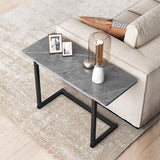 Hjemix | ModernoCurve C-Side Table | MDF tabletop | Moderne design | Plassbesparende | Perfekt for stue og soverom