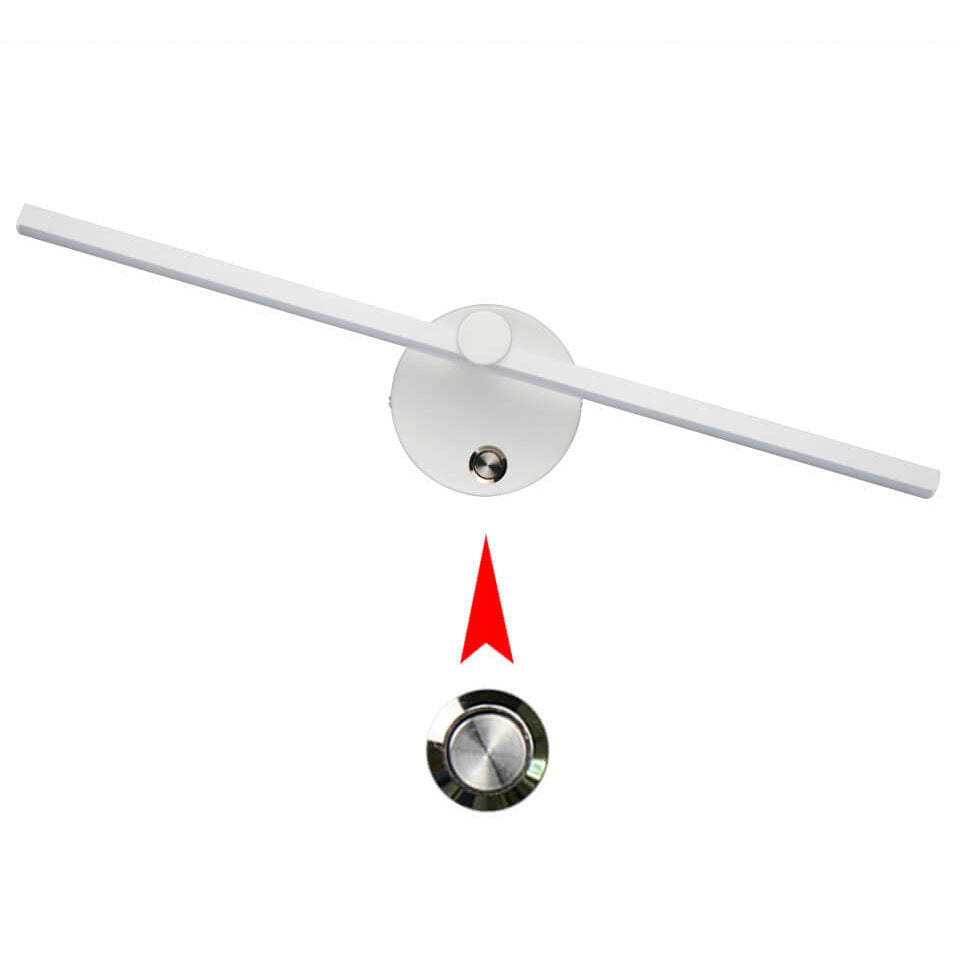 Hjemix | Nordisk Minimalist Aluminium Lang Stangbryter LED Speil Vegglampe