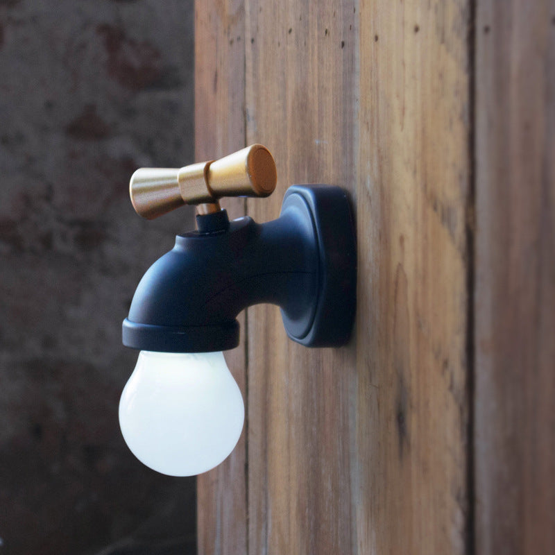 Hjemix | Moderne kreativ kran ABS PC USB LED nattlampe vegglampe