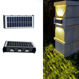 Hjemix | Modern Simplicity Solarlampe Vanntett Rektangulær ABS PMMA LED Vegglampe For Utendørs Patio