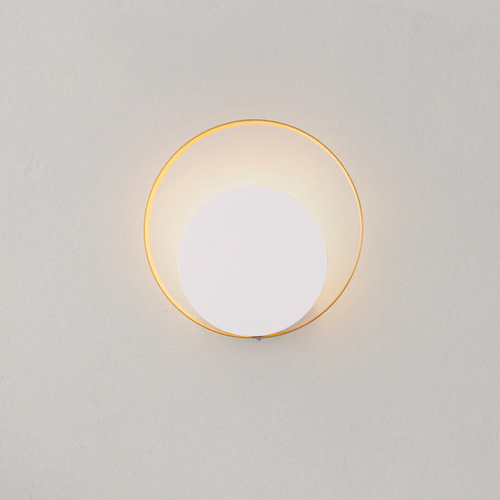 Hjemix | Moderne Minimalistisk Jern Sirkel Ring 1-Lyskilde Vegglampe For Soverom