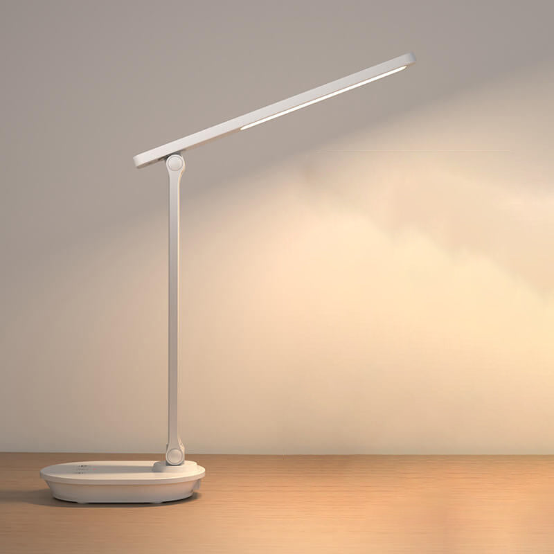 Hjemix | Moderne dobbelt sammenleggbart øyepleie trådløst oppladbart LED skrivebordslampe