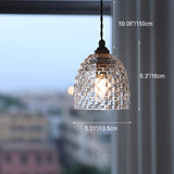 Hjemix | Tradisjonell Fransk Messing Ruter Glass Blomst Form 1-Lys Pendellampe For Stue