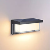 Hjemix | Moderne Minimalistisk Solrektangel PC LED Utendørs Vegglampe For Utendørs Patio