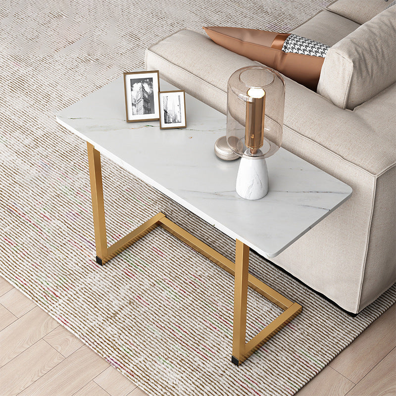 Hjemix | ModernoCurve C-Side Table | MDF tabletop | Moderne design | Plassbesparende | Perfekt for stue og soverom