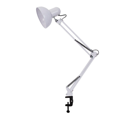 Hjemix | Moderne minimalistisk sammenleggbar bordlampe med lang arm og klemme laget av ABS med 1 lys for soverommet
