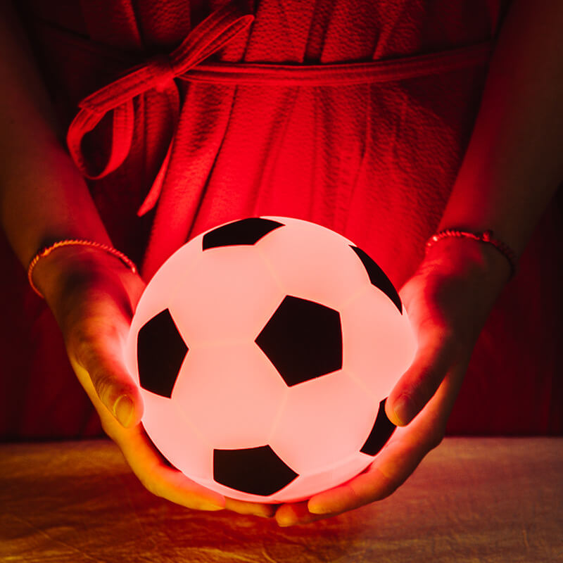 Hjemix | Kreativ Fotball Silikon LED Nattlys USB Lading Bordlampe
