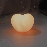 Hjemix | LuvSphere Silikon LED Nattlys | Hjerteformet Design | Bordlampe | Varm Stemningslys | Dekorativ