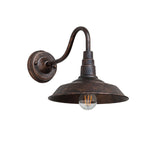 Hjemix | Noctura Klassisk Vegglampe | Vintage Design | Jernramme med Rund Glasskjerm | 1-Lys Spisestue Belysning