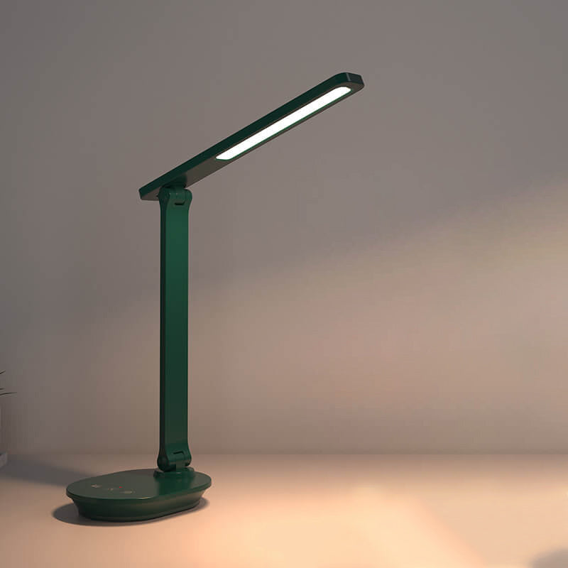 Hjemix | Moderne dobbelt sammenleggbart øyepleie trådløst oppladbart LED skrivebordslampe