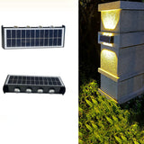 Hjemix | Modern Simplicity Solarlampe Vanntett Rektangulær ABS PMMA LED Vegglampe For Utendørs Patio