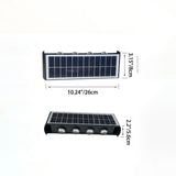 Hjemix | Modern Simplicity Solarlampe Vanntett Rektangulær ABS PMMA LED Vegglampe For Utendørs Patio