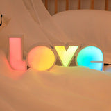 Hjemix | Modern Art Deco vanntett PS LOVE bokstaver LED bordlampe for soverommet