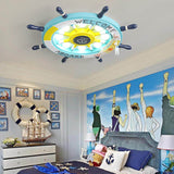 Hjemix | NautiGlow Barnerom LED Taklampe | Seilbåt Design | Tegneseriestil | Ambient Belysning
