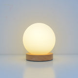 Hjemix | Moderne Minimalistisk Rund USB Oppladbar LED Nattlampe Bordlampe