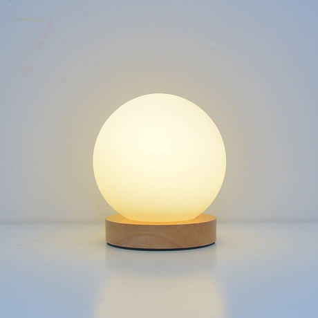 Hjemix | Moderne Minimalistisk Rund USB Oppladbar LED Nattlampe Bordlampe