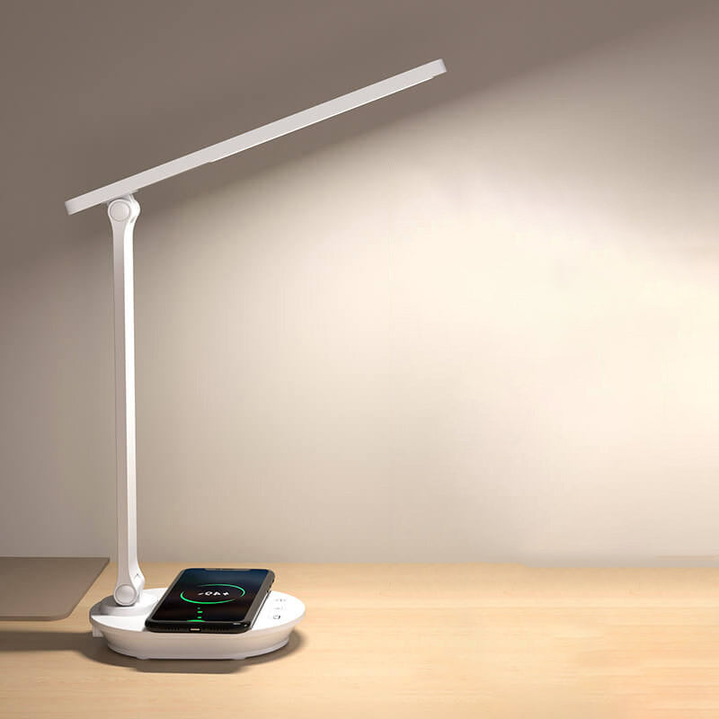 Hjemix | Moderne dobbelt sammenleggbart øyepleie trådløst oppladbart LED skrivebordslampe