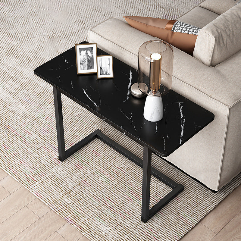 Hjemix | ModernoCurve C-Side Table | MDF tabletop | Moderne design | Plassbesparende | Perfekt for stue og soverom