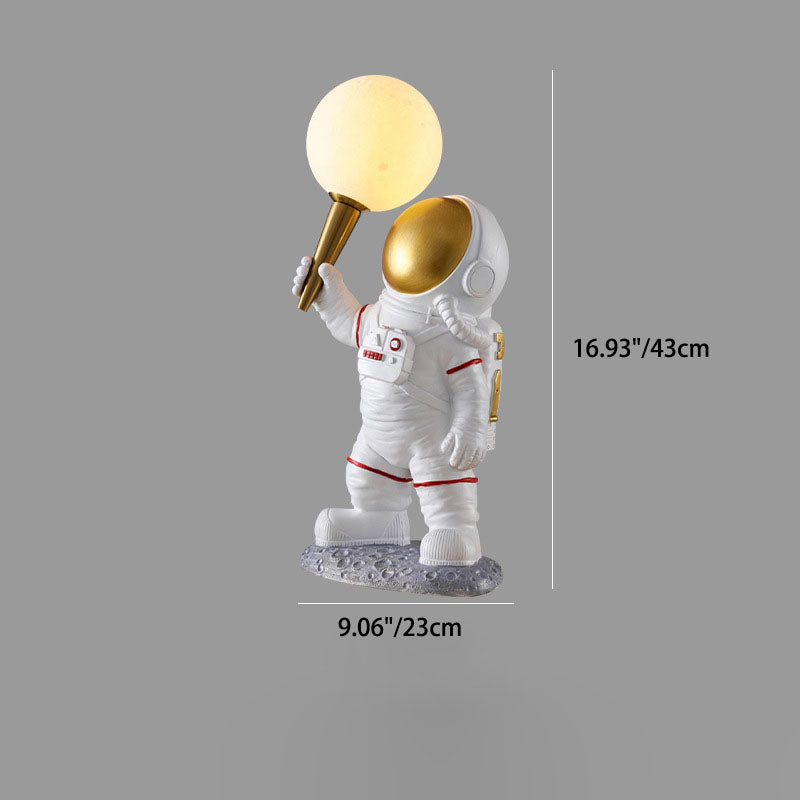 Hjemix | Moderne Kreativ Tegneserie Astronaut Harpiks ABS 1-Lyskilde Vegglampe for Soverom