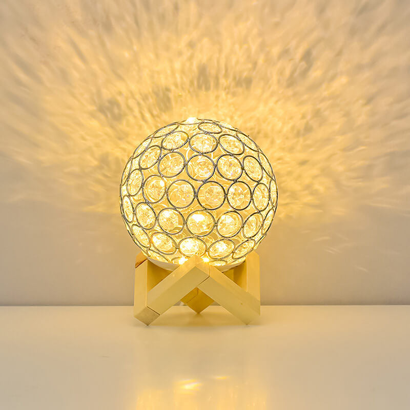 Hjemix | Moderne Minimalistisk Rund USB Oppladbar LED Nattlampe Bordlampe
