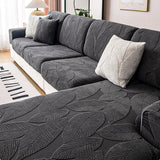 Hjemix | Moderne Blader Jacquard Vanntett Anti-Ripe Stretch Full Dekke Sofa Dekke