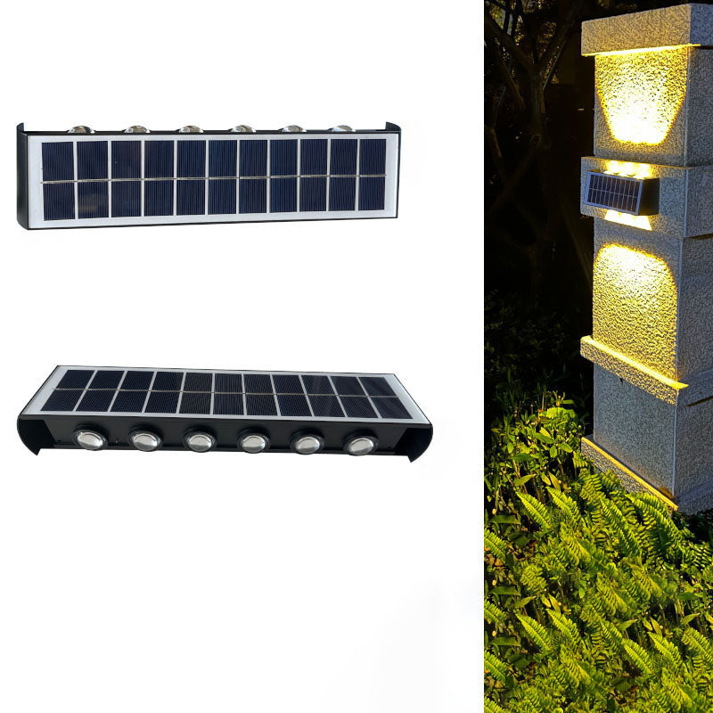 Hjemix | Moderne Enkelhet Sol Vannavstøtende Rektangulær ABS PMMA LED Vegglampe For Utendørs Patio