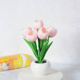 Hjemix | Moderne Kreativ Simulering Tulipan Peony LED Nattlys Bordlampe