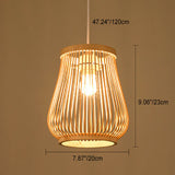 Hjemix | Bambora Zen Pendellampe | Håndvevd Bambuslanterne | Japansk Design | Naturlig Eleganse