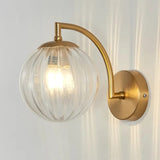 Hjemix | Moderne Skandinavisk Rund Ball Jern Glass 1-Lys Vegglampe for Stue
