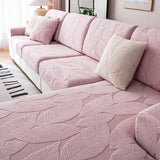 Hjemix | Moderne Blader Jacquard Vanntett Anti-Ripe Stretch Full Dekke Sofa Dekke