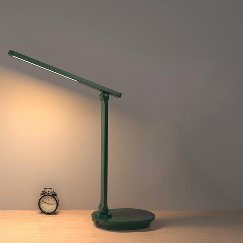 Hjemix | Moderne dobbelt sammenleggbart øyepleie trådløst oppladbart LED skrivebordslampe