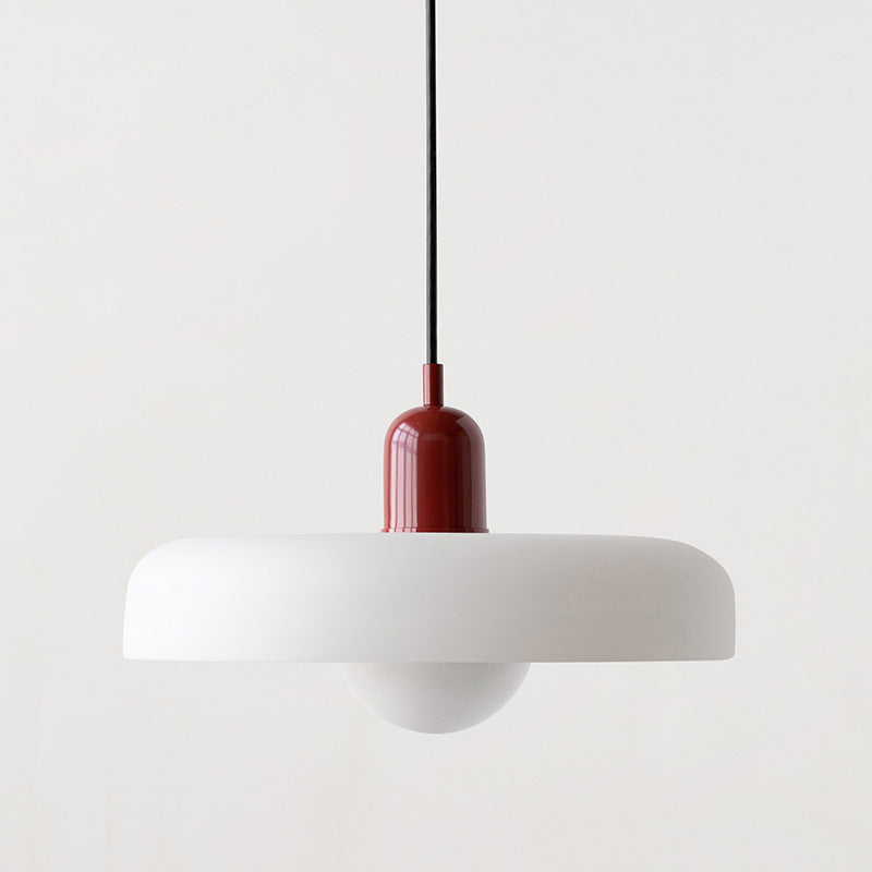 Hjemix | Pendellampe laget av farget glass | Elegant hengelampe i Bauhaus-stil | Designlampe for stue og spisestue