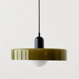 Hjemix | Pendellampe laget av farget glass | Elegant hengelampe i Bauhaus-stil | Designlampe for stue og spisestue