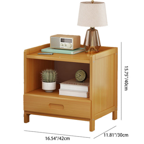 Hjemix | HanaCrate Japansk Nattbord | Solid Tre | 1 eller 3 Skuffer | Minimalistisk Design for Soverom