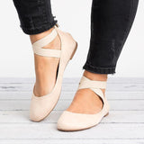 Hjemix | Kvinner Pu Nubuck Flate Casual Ballerina Sko
