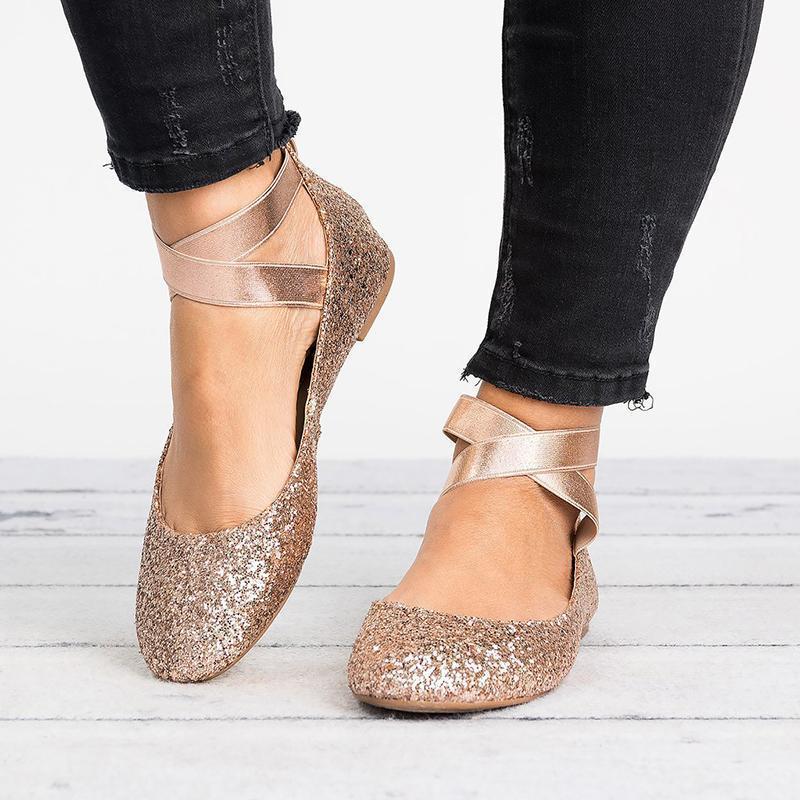 Hjemix | Kvinner Pu Nubuck Flate Casual Ballerina Sko