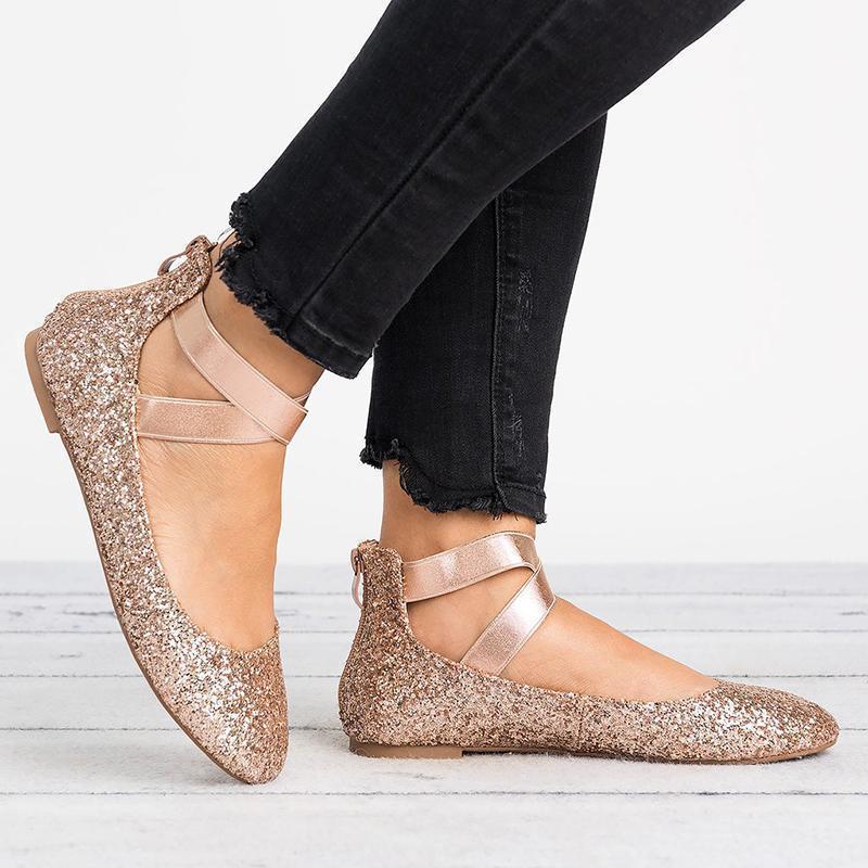 Hjemix | Kvinner Pu Nubuck Flate Casual Ballerina Sko