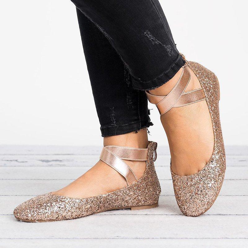 Hjemix | Kvinner Pu Nubuck Flate Casual Ballerina Sko