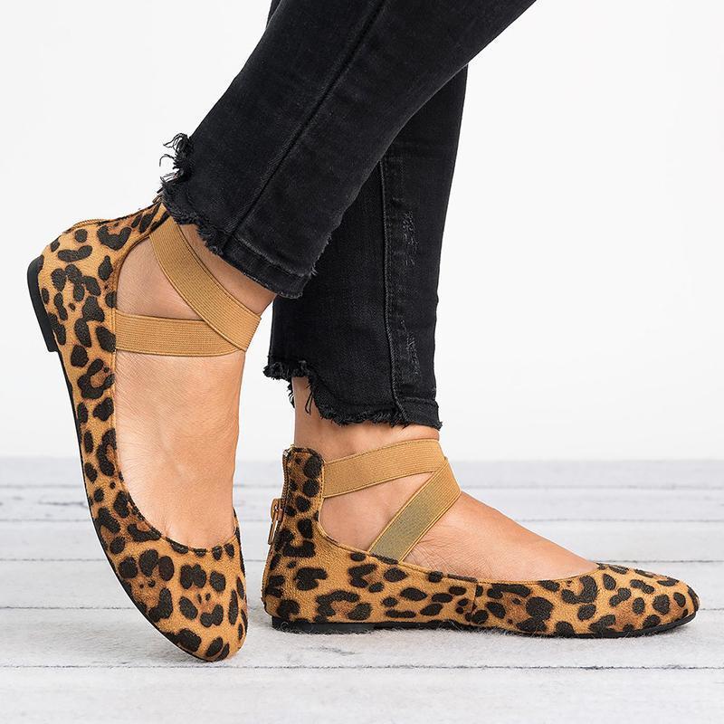 Hjemix | Kvinner Pu Nubuck Flate Casual Ballerina Sko