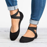 Hjemix | Kvinner Pu Nubuck Flate Casual Ballerina Sko