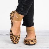 Hjemix | Kvinner Pu Nubuck Flate Casual Ballerina Sko