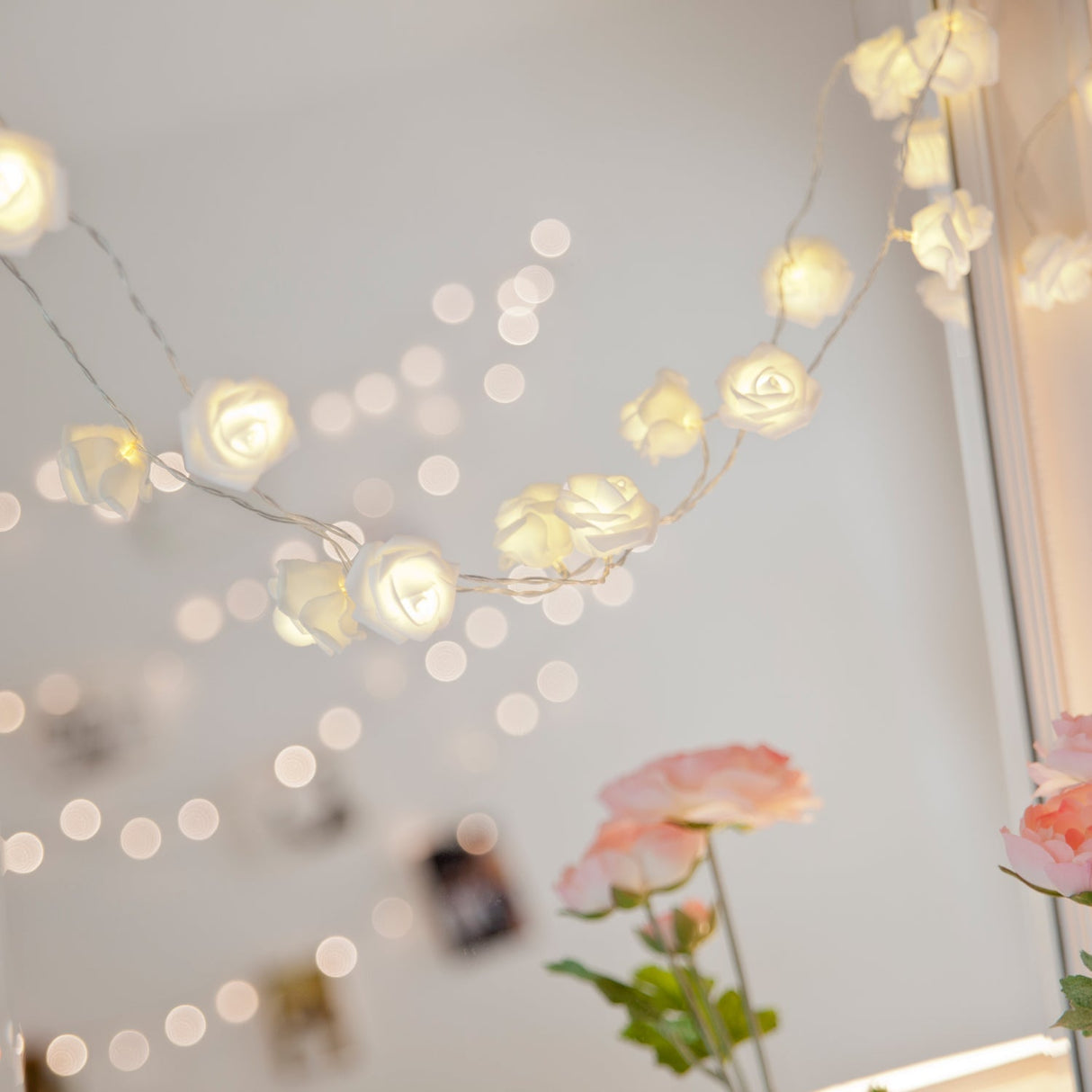 Hjemix | 30 LED Rose Fe Fairy Lights varm hvit