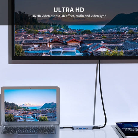 Hjemix | ENKAY Hatt-Prince 5 i 1 Type-C Hub 4K HDMI Konverter Dockingstasjon 3.5mm Lydjack Adapter