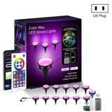 Hjemix | CP01 Utendørs WIFI Smart APP Kontrollhagebelysning Musikk Synkronisering Utendørs Bakke Lys (US Plugg)