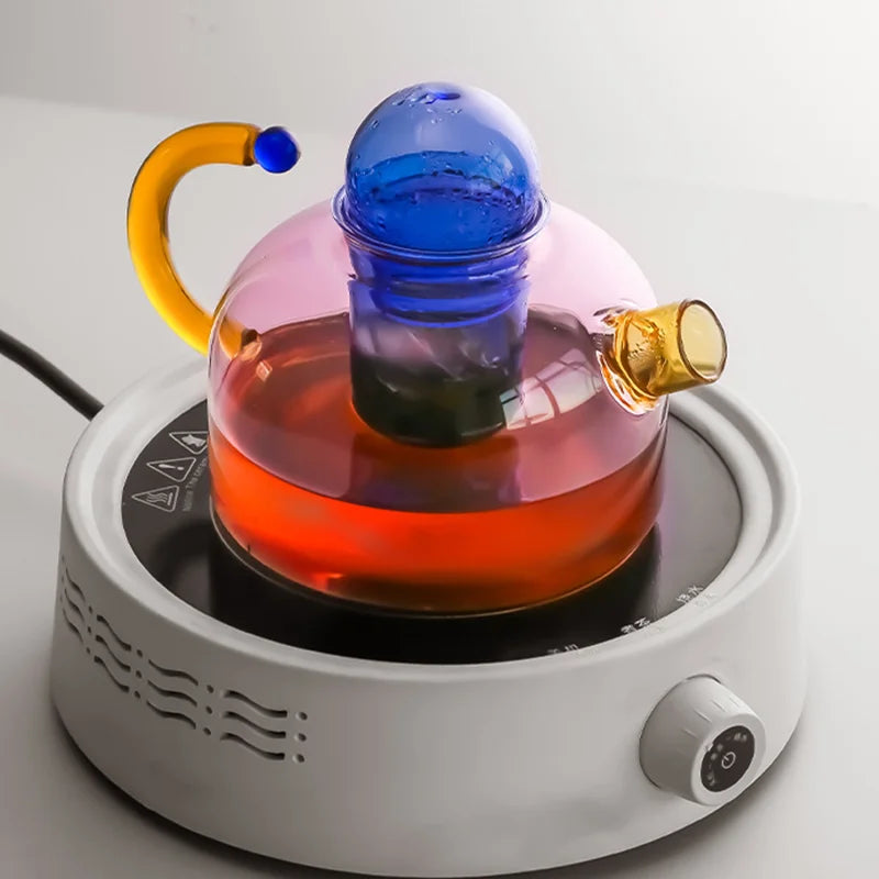 Hjemix | Kontrasterende Farge Glass Teasett