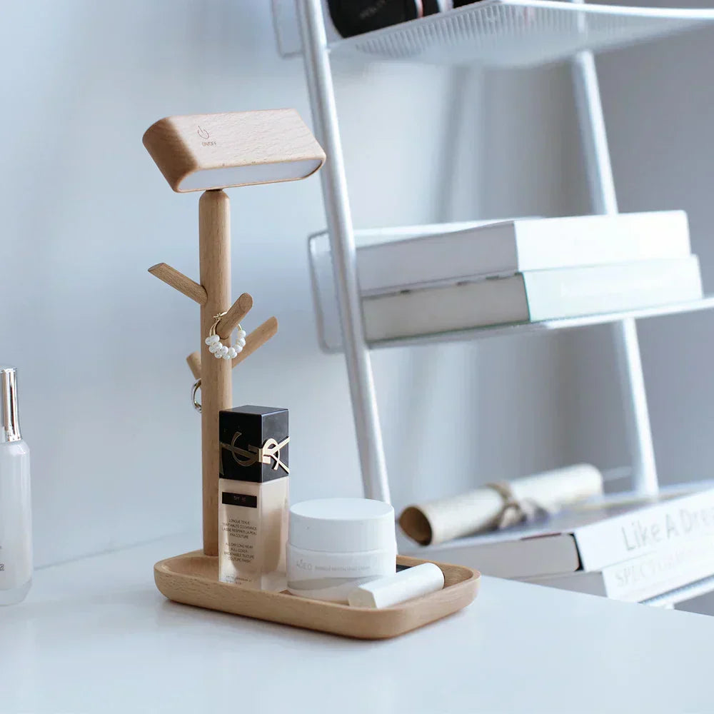 Hjemix | Elegant dimbar bordlampe med lagringsplass