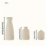 Hjemix Vase Sett Av 3, Blomster Vaser For Rustikk Hjemmedekor, Moderne Bondegård Dekor, Stue Dekor, Hylle Dekor, Bord Dekor