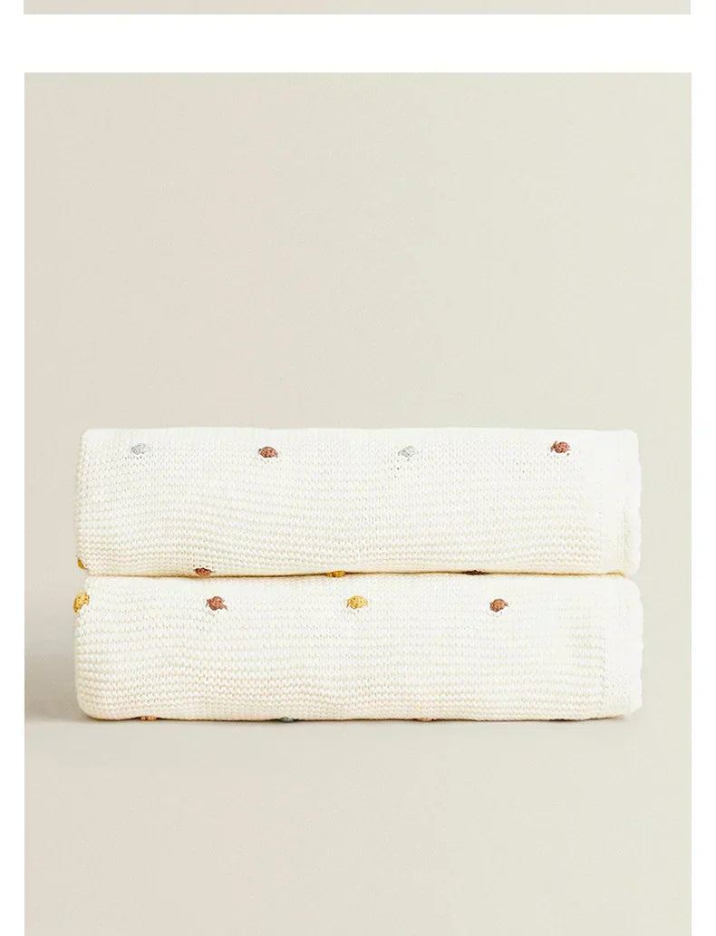 Hjemix | strikket babyteppe og barnevognteppe - 100x70 cm